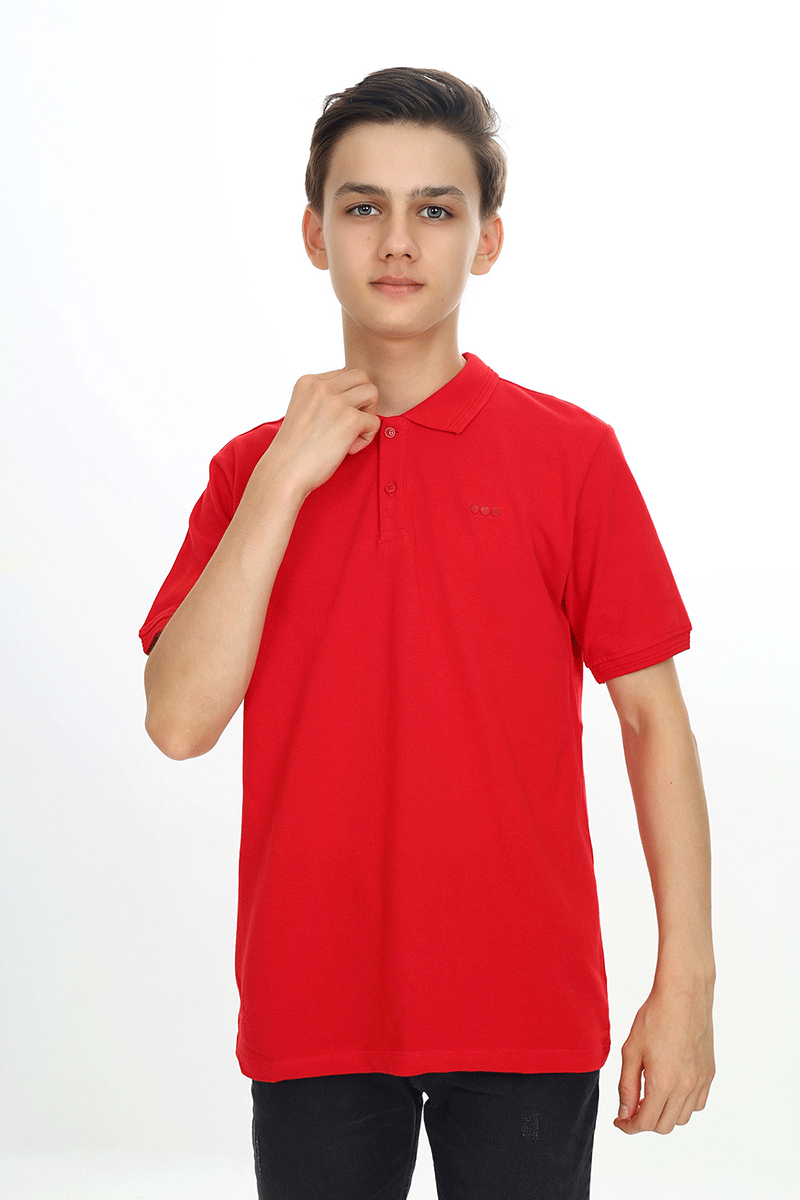 Erkek Çocuk Lacost(Yüksek Kaliteli Pike Dokuma) Noktalı Polo Yaka Tshirt 9 Yaş