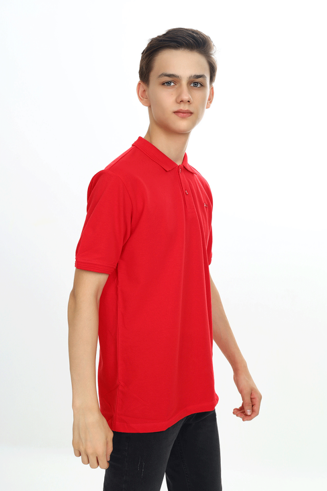 Erkek Çocuk Lacost(Yüksek Kaliteli Pike Dokuma) Noktalı Polo Yaka Tshirt 9 Yaş