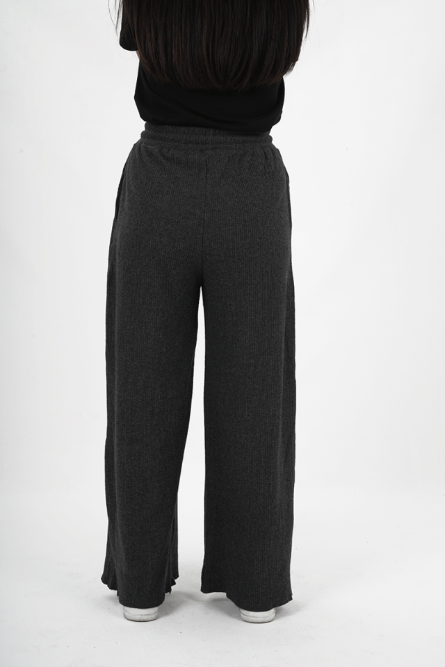 Kız Çocuk İspanyol Paça Kadife Jogger Pantolon Siyah - 14 Yaş