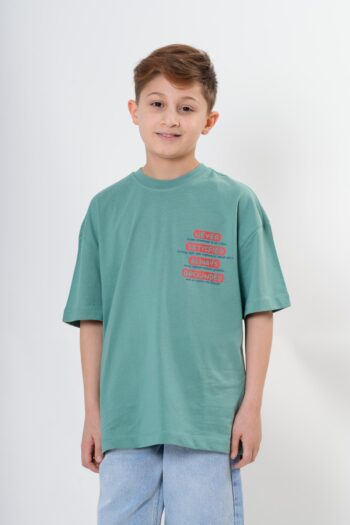 Erkek Çocuk Oversize Fit "Stay Humble" Baskılı Sokak Stili Tişört
